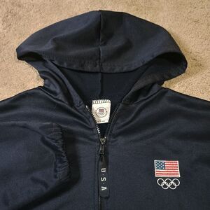 Olympic Committee USA Full Zip Hoodie Mens XL Made in USA
